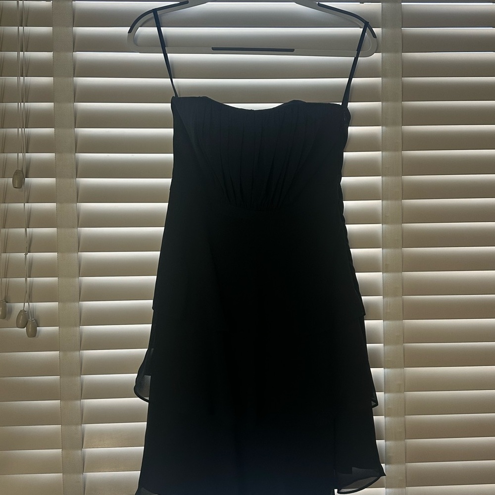 White House Black Market Strapless Black Dress